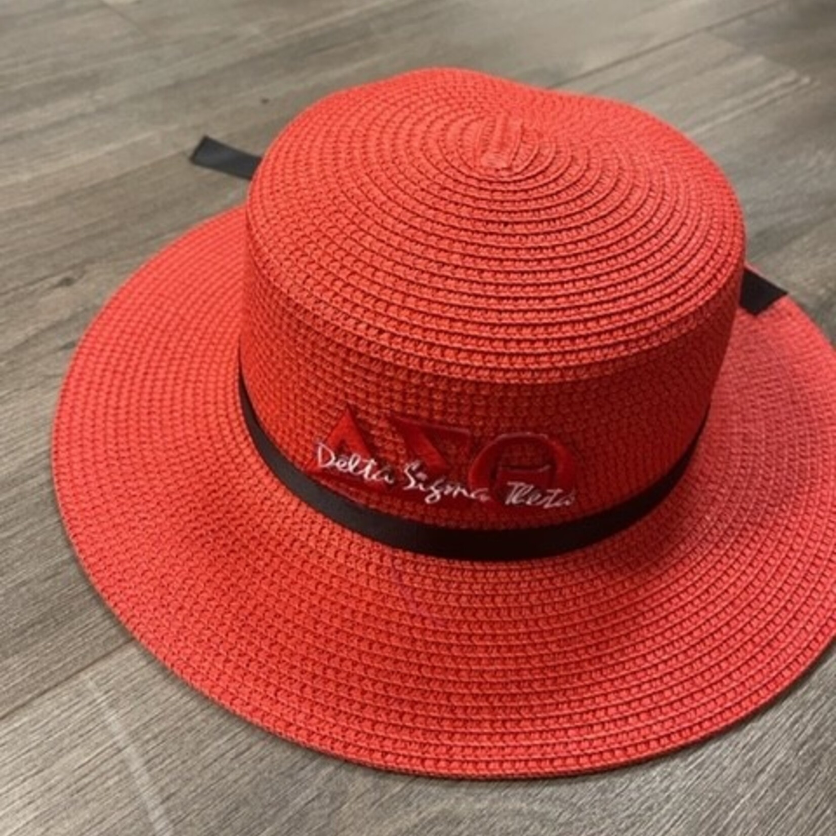 ΔΣΘ DST Red Straw Hat