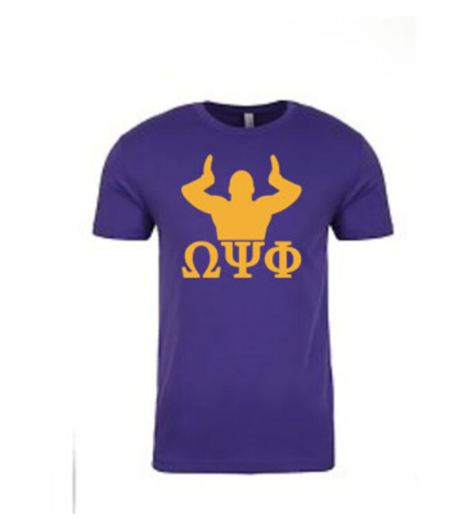 ΩΨΦ Hooks Purple Tee