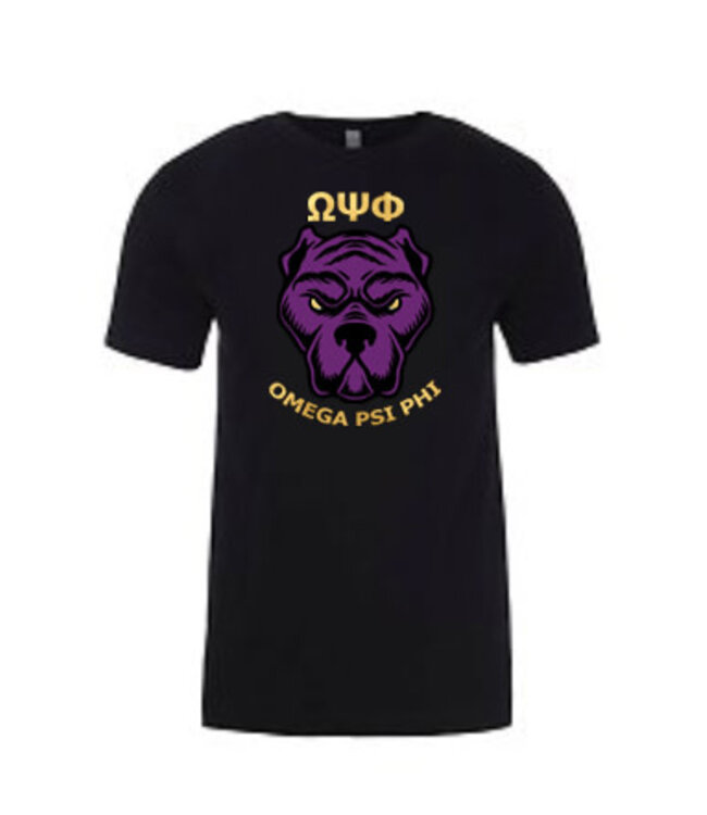 ΩΨΦ Dawg Black Tee