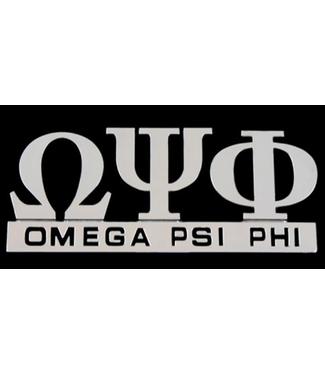 ΩΨΦ Chrome Cut Out Car Tag
