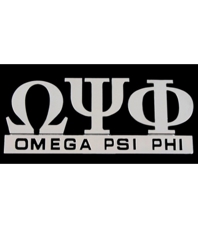 ΩΨΦ Chrome Cut Out Car Tag