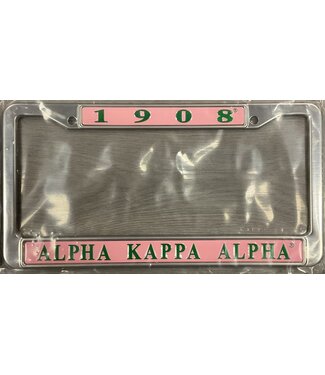 ΑΚΑ SALE - AKA Pink w/ Green License Plate Holder (SP26) 2 left 50% off