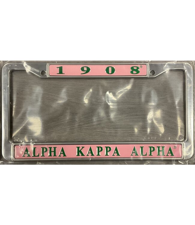 ΑΚΑ AKA Pink and Green License Plate