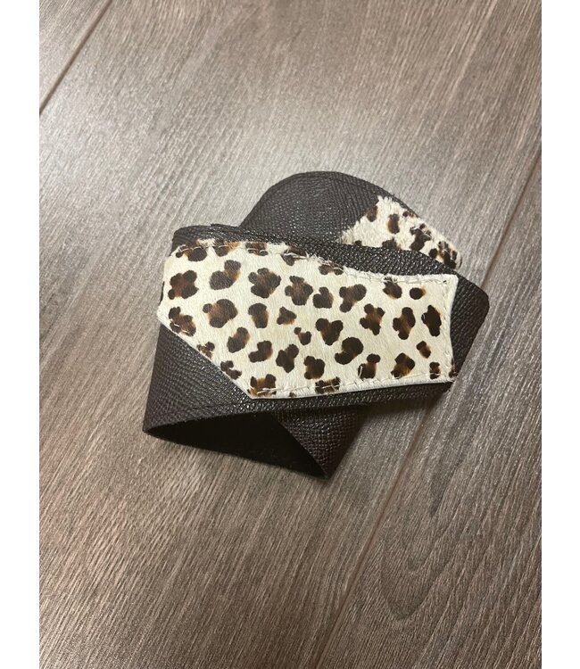 W Cowhide-Leather-Suede Cuffs