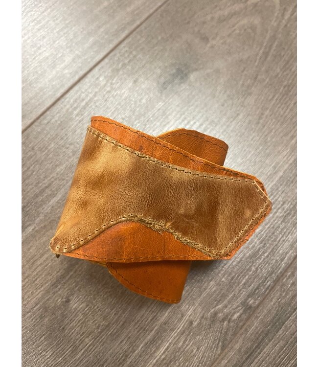 W Cowhide-Leather-Suede Cuffs