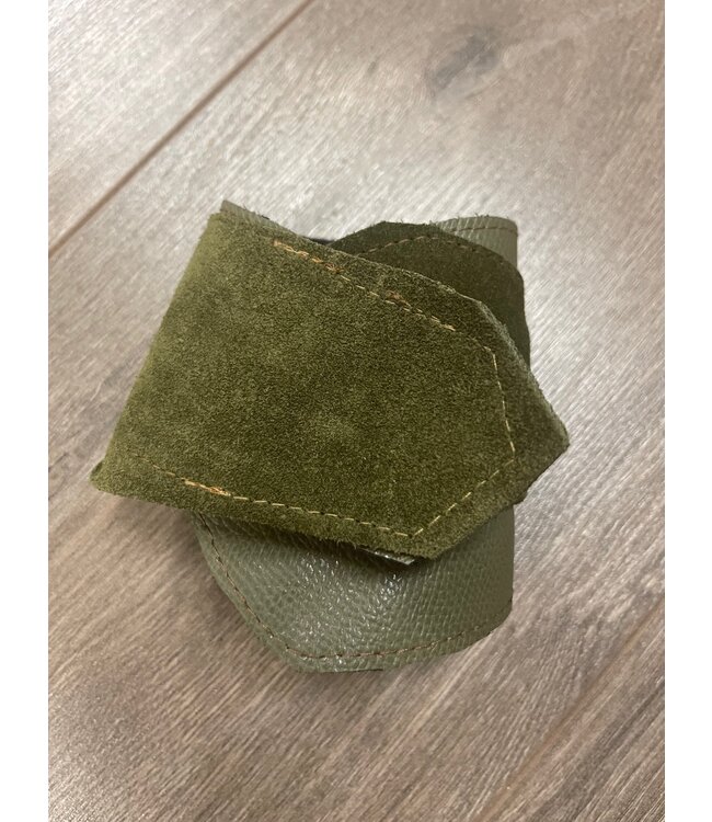 W Cowhide-Leather-Suede Cuffs