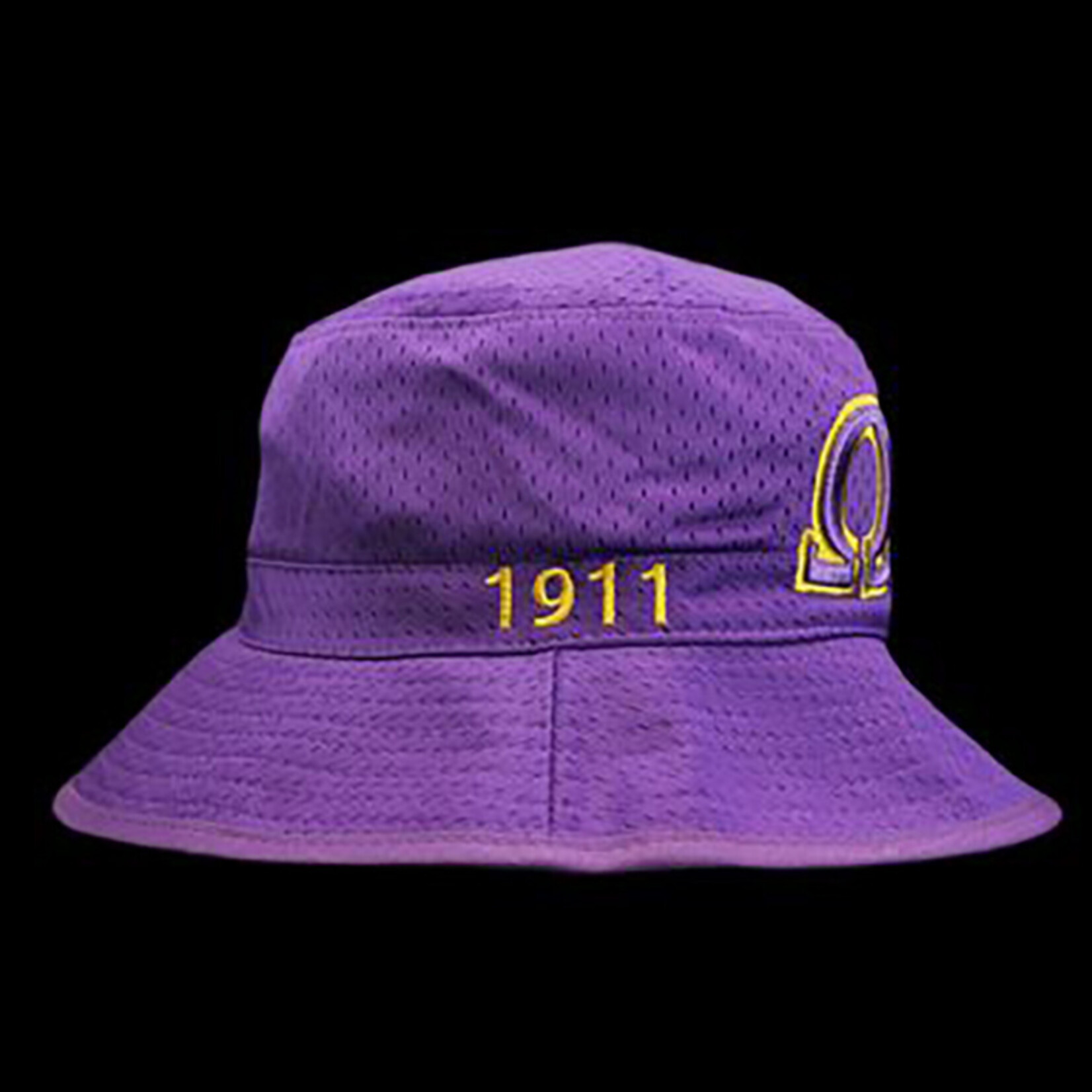 ΩΨΦ OPP Purple Mesh Embroidered Bucket Hat