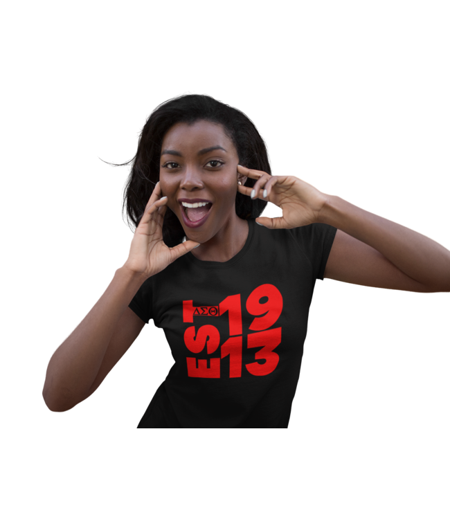 ΔΣΘ SALE DST EST 1913 Black Fitted Ideal Crew (FA25)