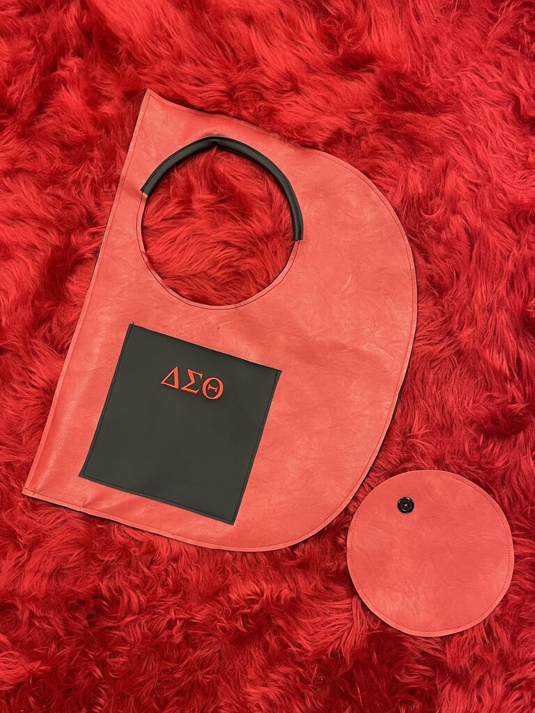 ΔΣΘ DST Red Leather D Bag with Pouch 2025