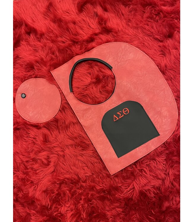 ΔΣΘ DST Red Leather D Bag with Pouch 2025 (FA25)