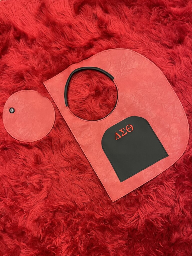 ΔΣΘ DST Red Leather D Bag with Pouch 2025