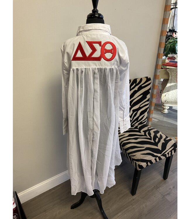 ΔΣΘ DST White Dress shirt with Chiffon Back (Q2)
