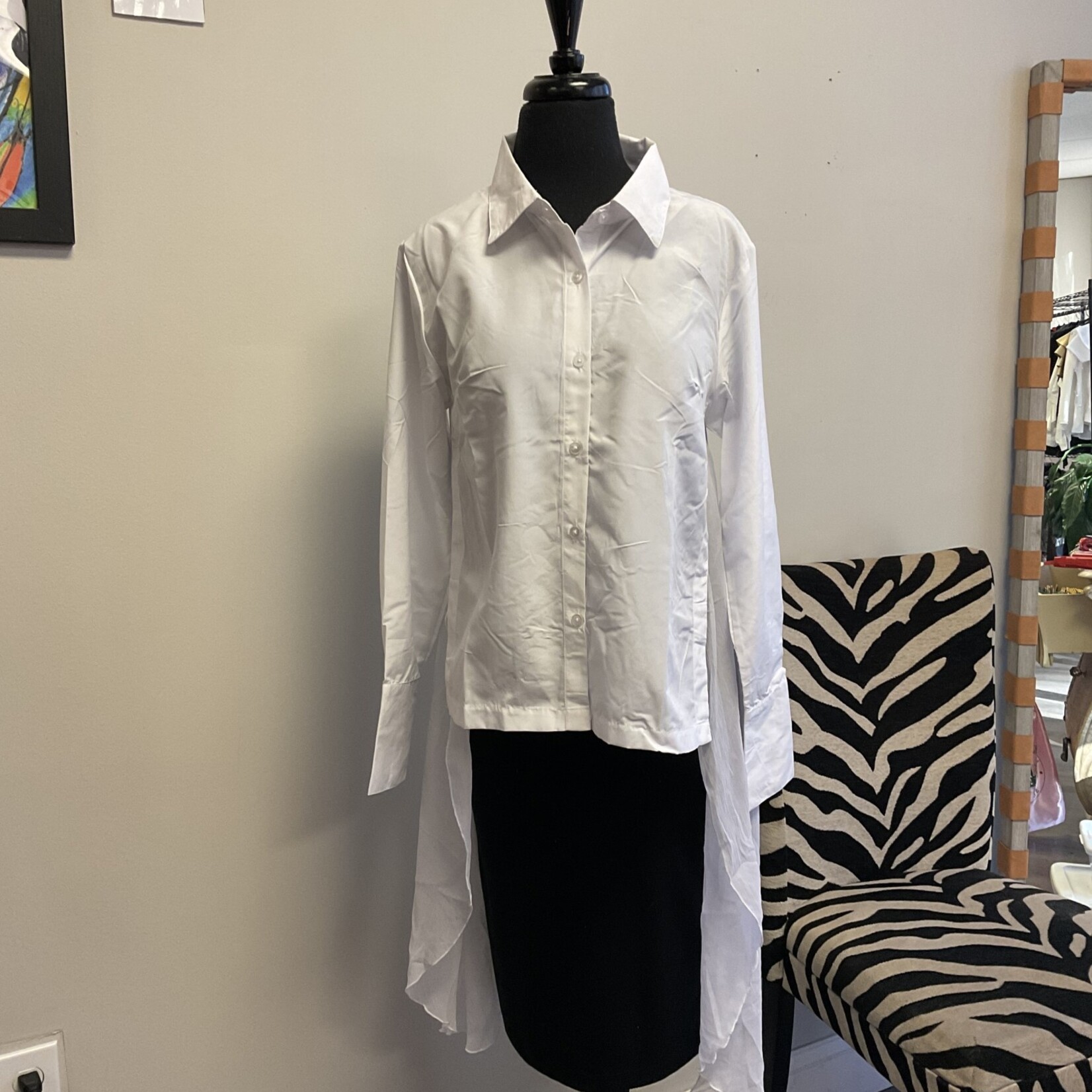 ΔΣΘ DST White Dress shirt with Chiffon Back