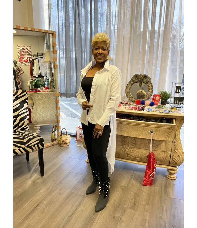 ΔΣΘ DST White Dress shirt with Chiffon Back (Q2)