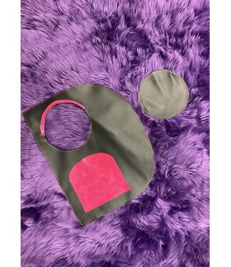 W Black and Pink Leather D Bag with pouch (FA25)