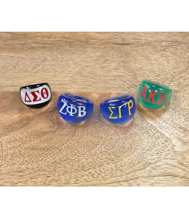 ΔΣΘ NEW! DST Fun clear handcrafted rings