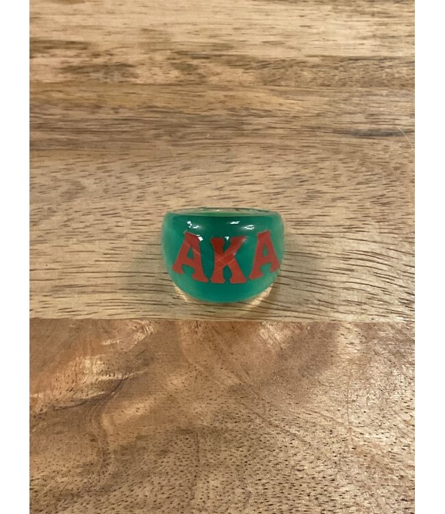 ΑΚΑ NEW! AKA Fun clear handcrafted ring