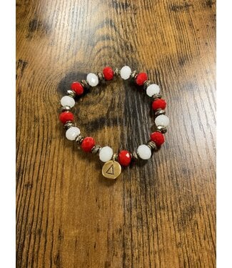 ΔΣΘ DST Gold “Δ” Charm beaded bracelet (FA24)