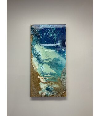 Resin and Crystal Ocean Painting