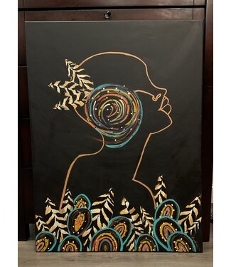 Feathers and Flowers Painting