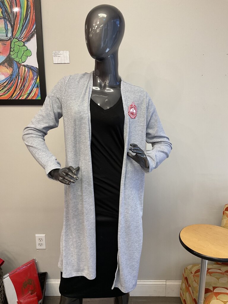 ΔΣΘ DST Long Gray Sweater w/Shield (LG) 2025