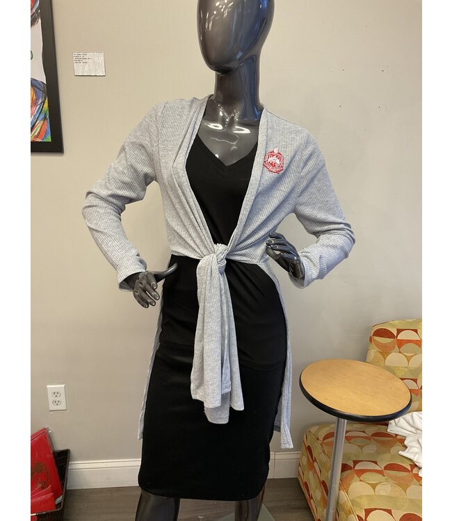 ΔΣΘ DST Long Gray Sweater w/Shield (LG) 2025