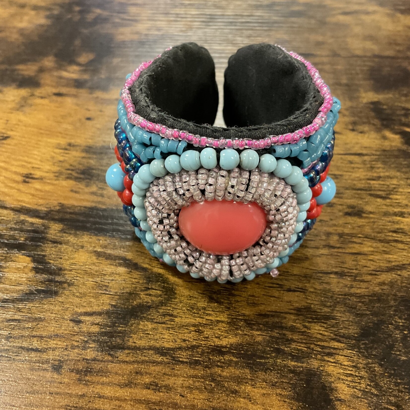 W Pastel Beaded Cuff Bracelet