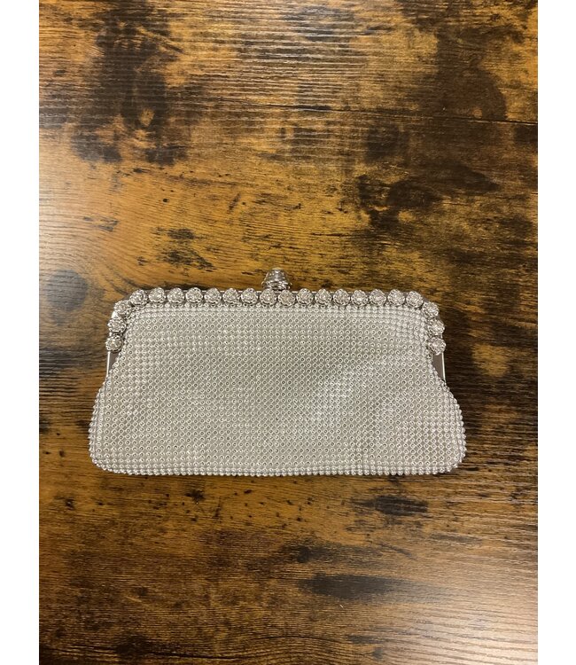 Silver Rhinestone Clutch (FA24)