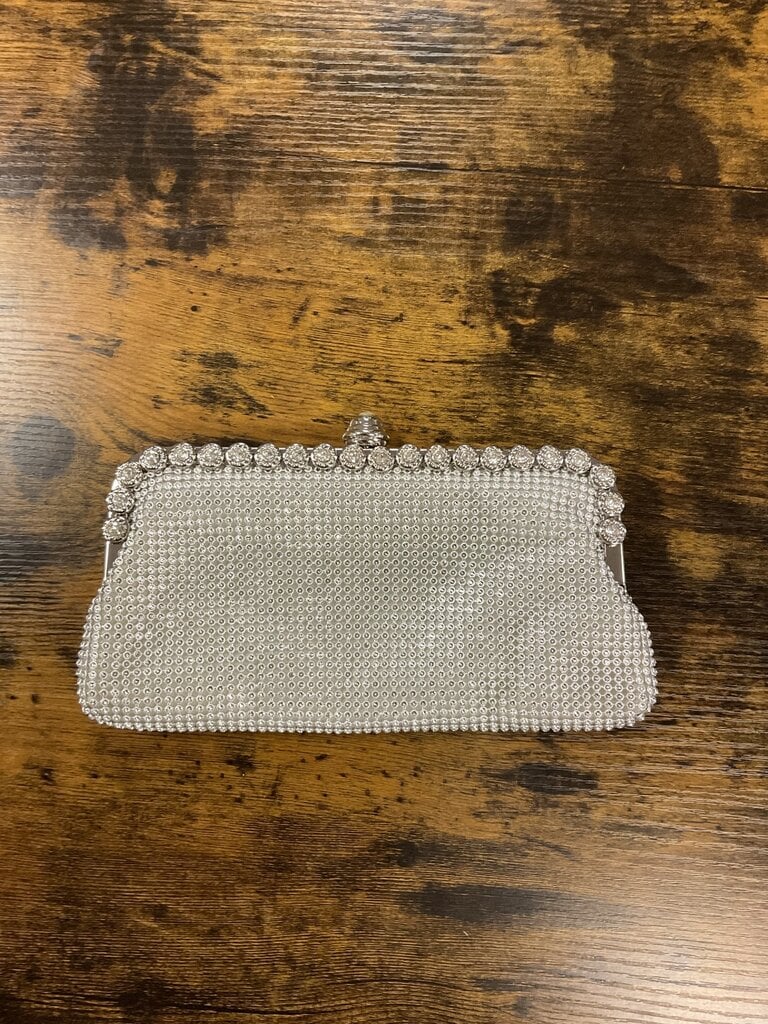 Silver Rhinestone Clutch (FA24)