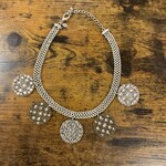 W Silver statement necklace