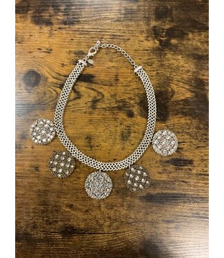 W Silver statement necklace