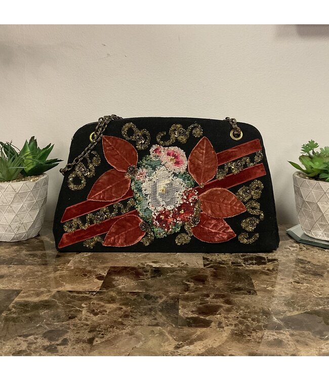 W Floral Beaded Vintage bag