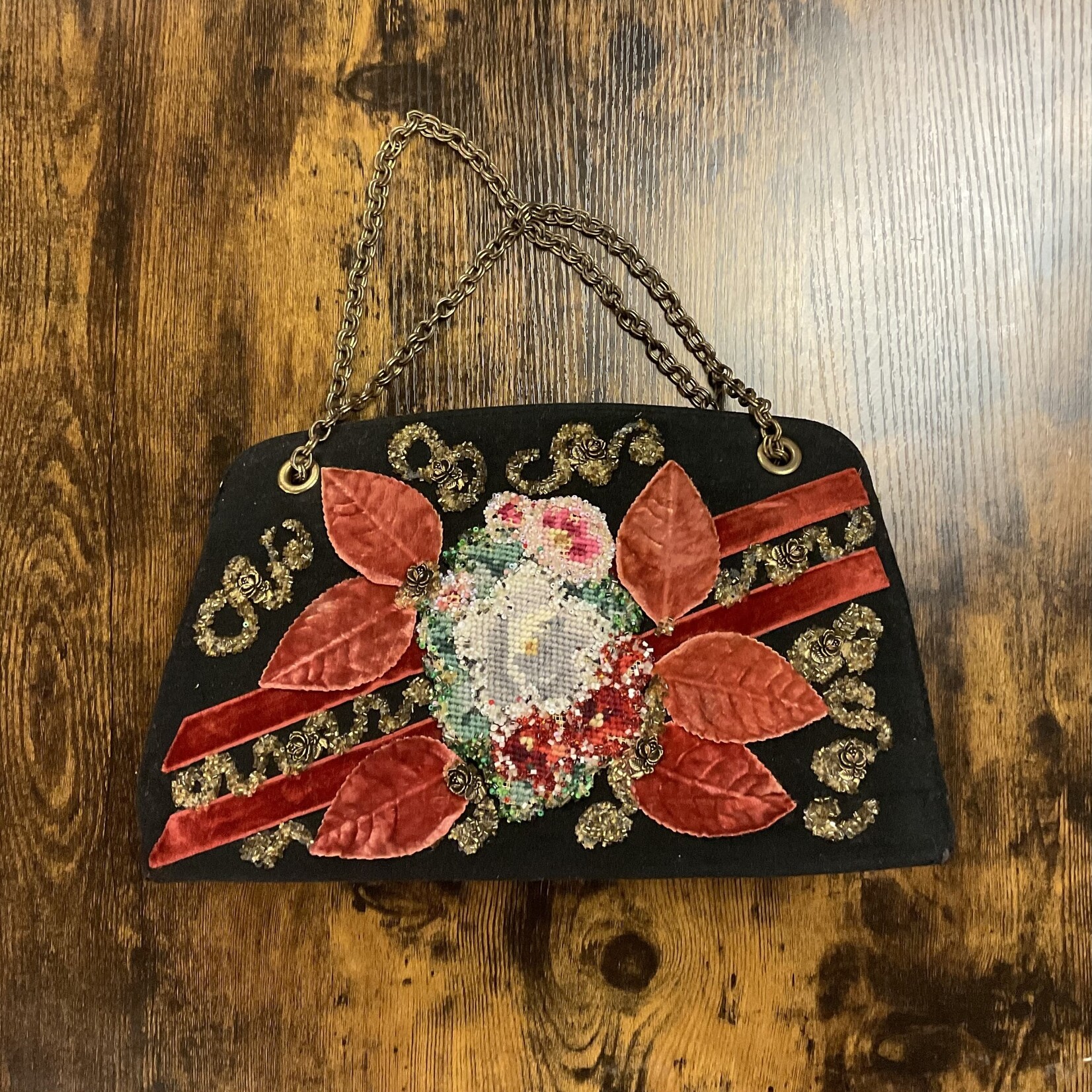 W Floral Beaded Vintage bag