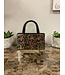 Snakeskin print collapsible clutch (FA24)