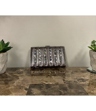 W Studded Silver Clutch (FA24)
