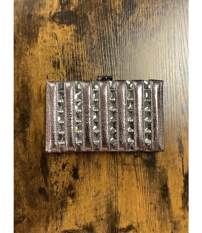 W Studded Silver Clutch (FA24)