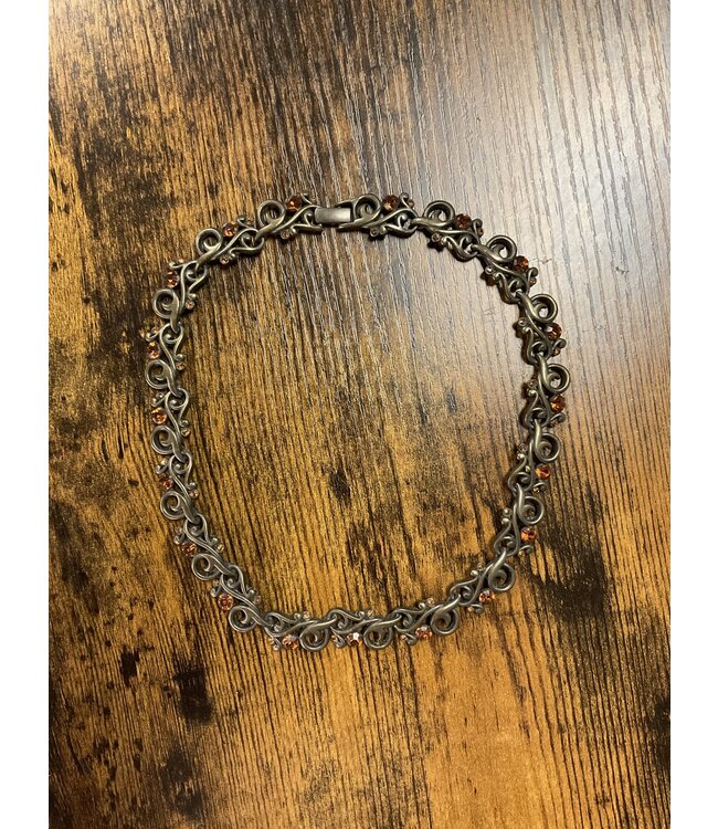 W Vintage Amber Choker