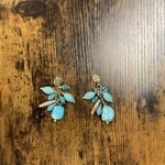 W Turquoise Cluster Earrings