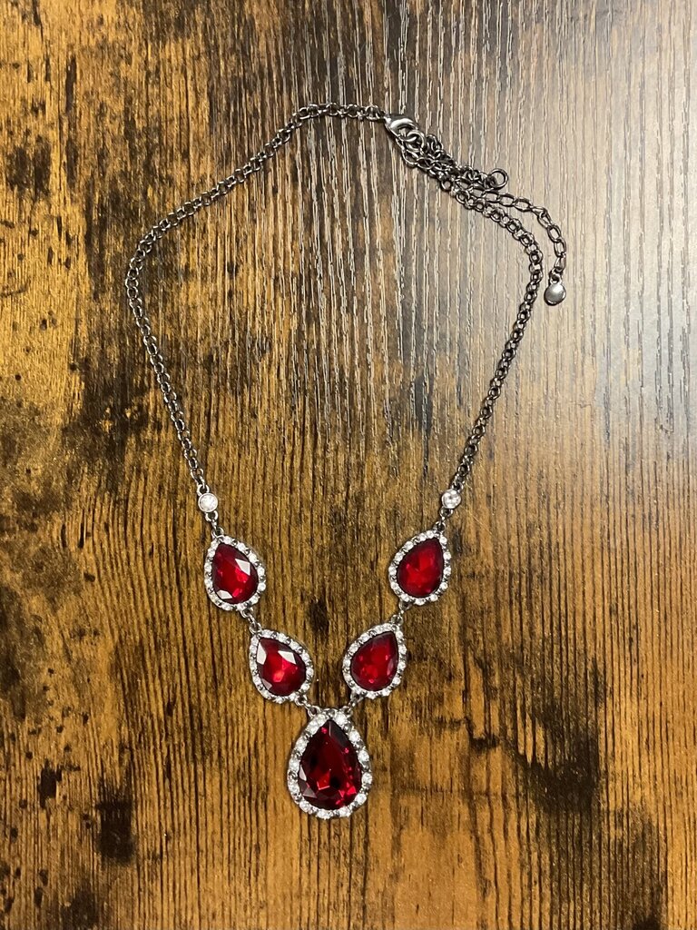 W Ruby Teardrop Necklace