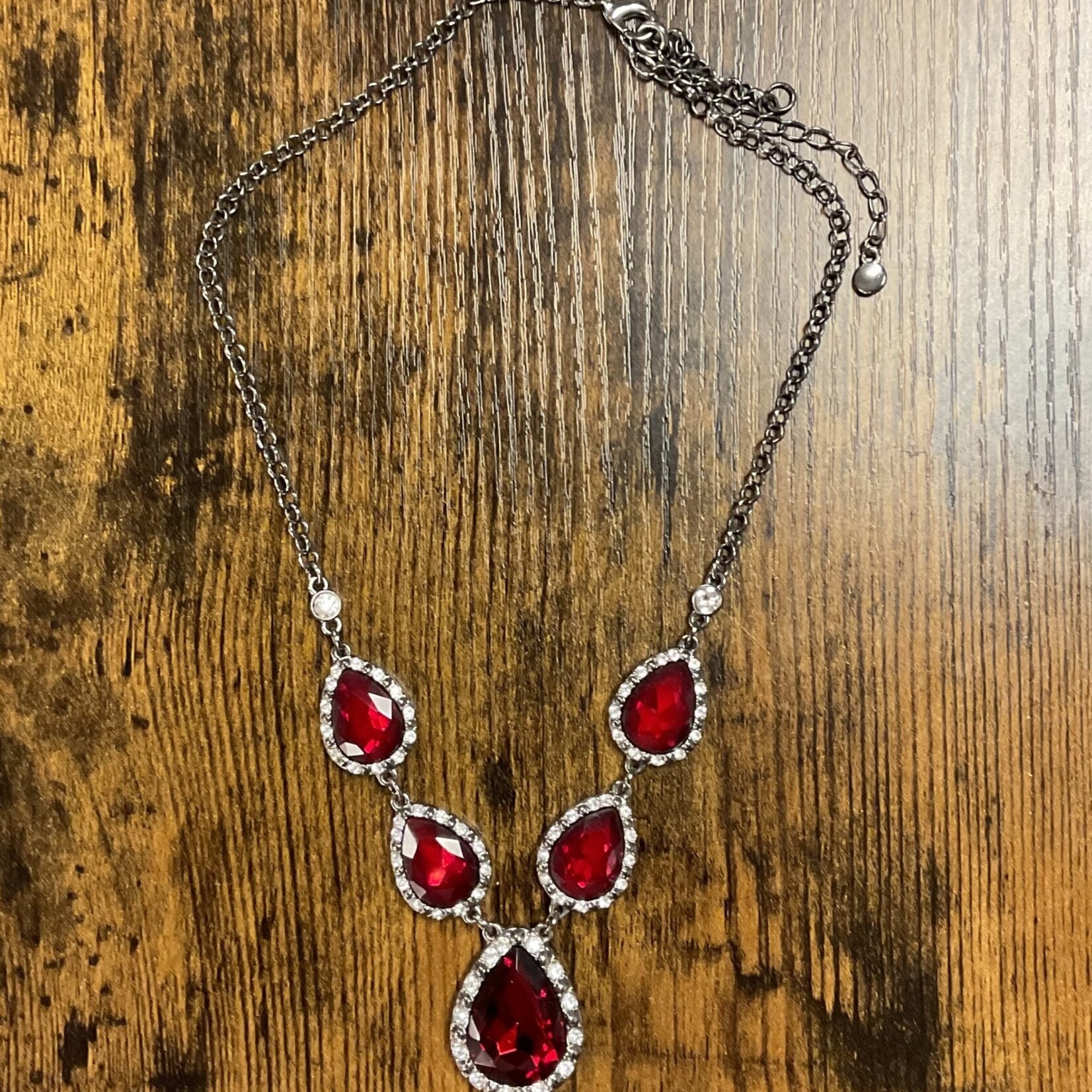 W Ruby Teardrop Necklace