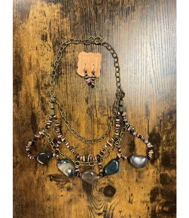 W Riverstone Earrings