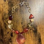 W Mixed Bead Statement Necklace