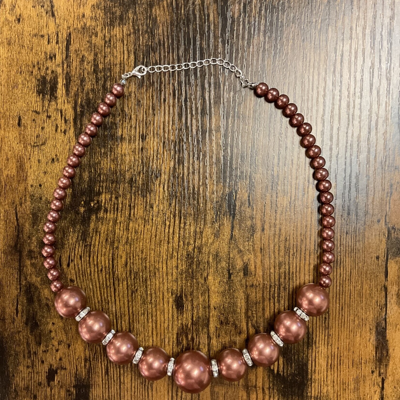 W Rose Tint Pearl Necklace