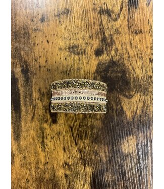 W Magnetic Beaded Cuff Bracelet