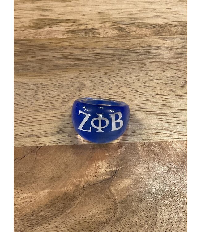 ΖΦΒ ZPB Fun clear handcrafted rings