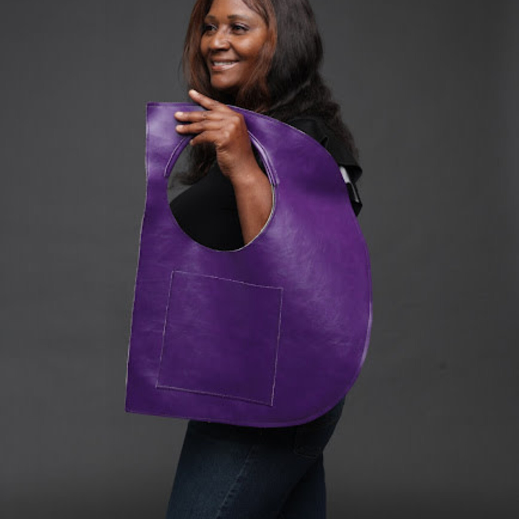 Purple D Bag with pouch