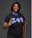 ΖΦΒ SALE! ZPB Zeta Phi Beta Ringer Tee w/ Satin Letters  (SP26)