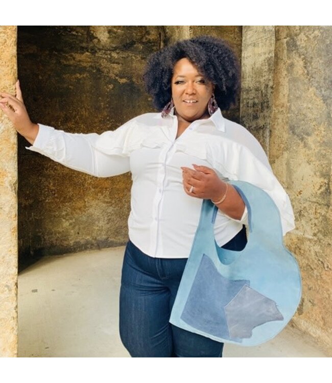 W Plus Mesh Shoulder Shirt White