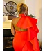 ΔΣΘ SALE DST Red Butterfly Off the Shoulder Dress (MD) (FA25)