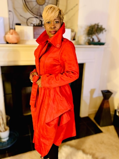 Long Red Peacoat (Small)